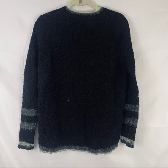 🍒Velvet Jubilee Chevron Knit‎ Sweater Wool Blend Black Nordic Pattern Ski Small - Picture 11 of 11